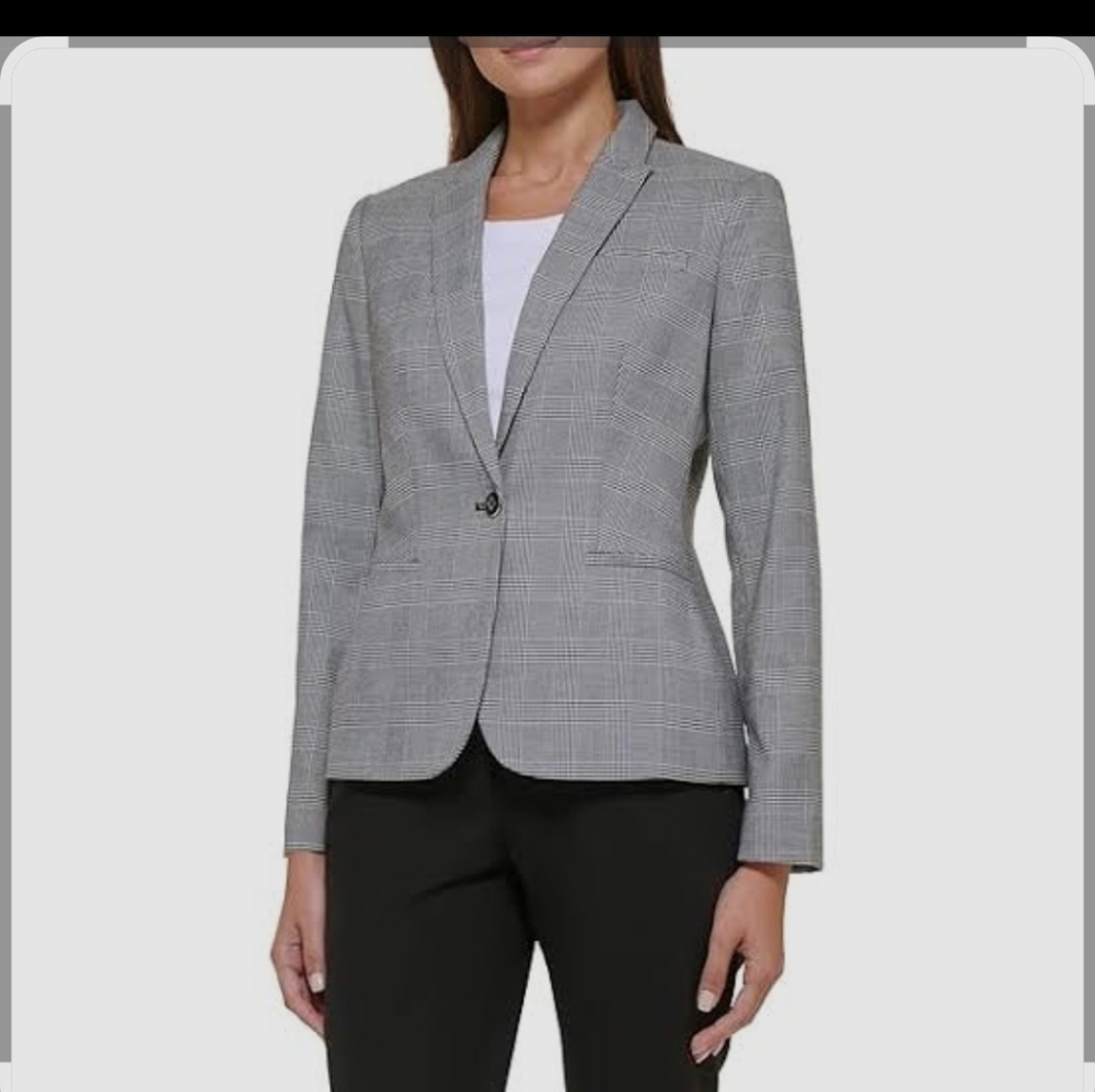 Talbots Gray Blazer With Structured Shoulders And… - image 1